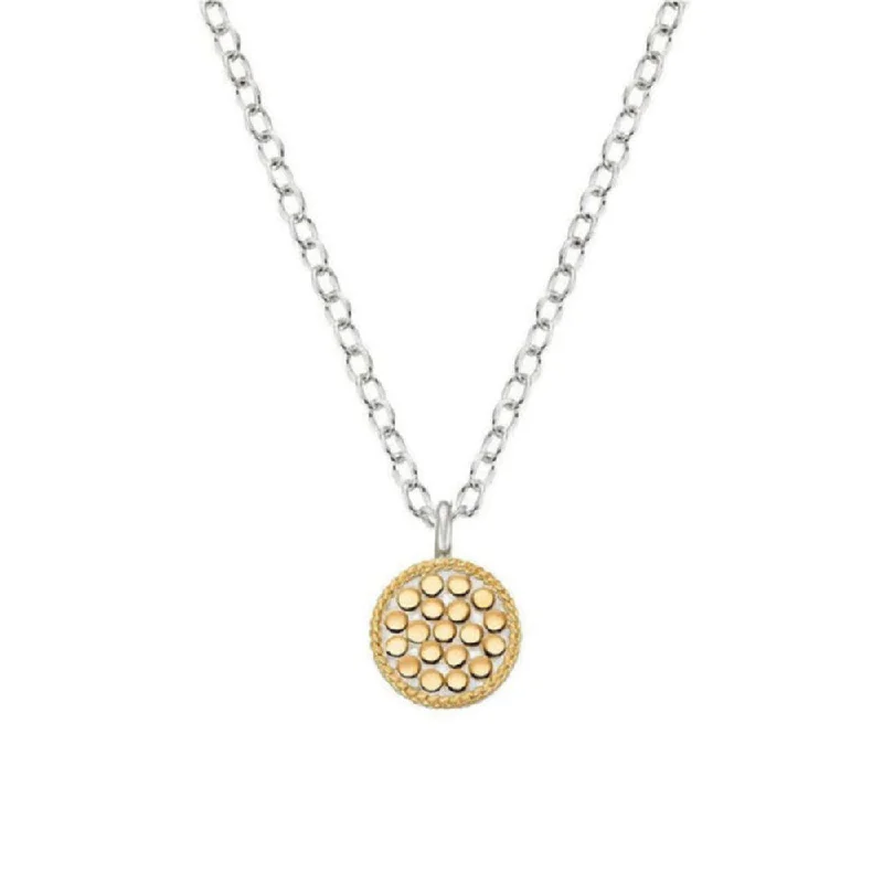 Classic Mini Circle Reversible Necklace - Gold & Silver