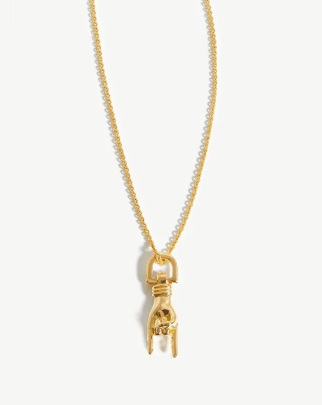 Rock On Charm Necklace | 18k Gold Plated