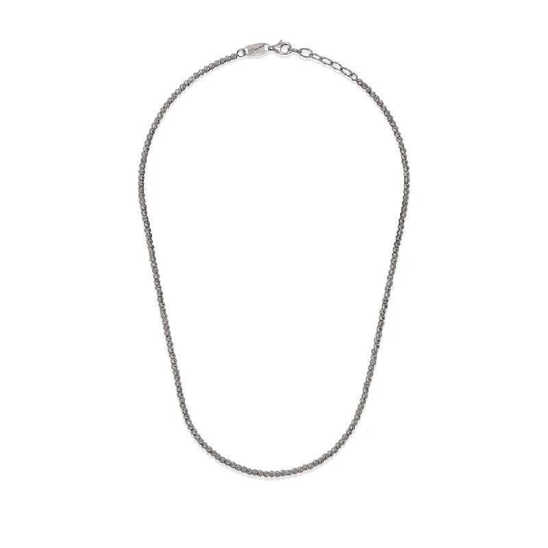 Silver Diamond Cut Necklace