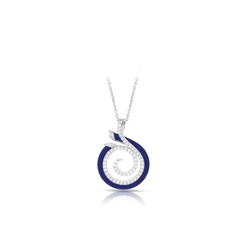 Oceana Collection Blue Italian Rubber Pendant