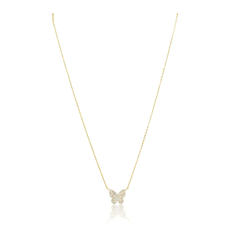 Elsie Pave Butterfly Necklace