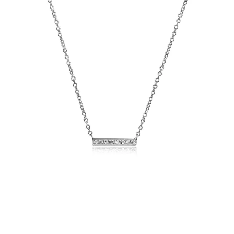 0.06 ctw Diamond Bar Necklace