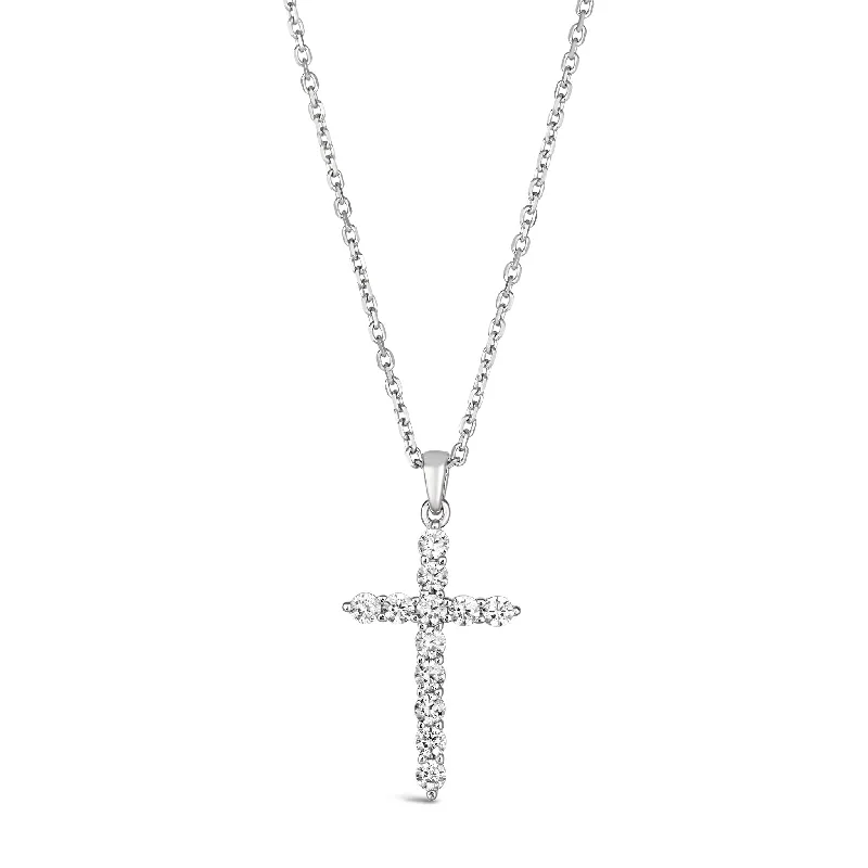 Skinny Diamond Cross Necklace