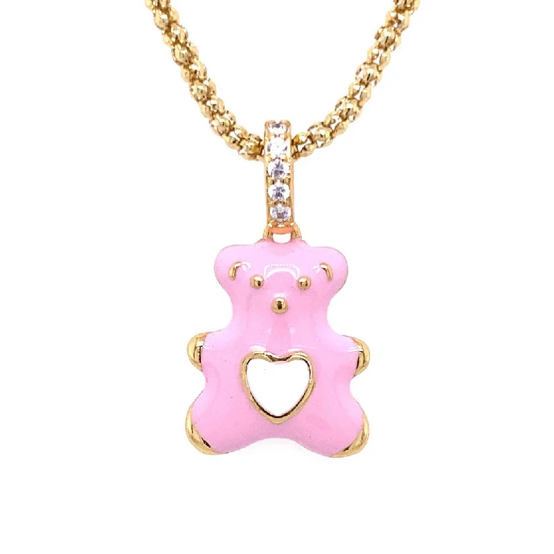 Teddy Enamel Bear Necklace