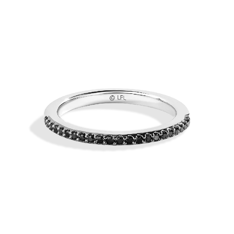 Handmade Gold Earrings GUARDIANS OF LIGHT 1/5 CT.TW Black Diamond Wedding Band, 14K White Gold Handmade Gold Earrings GUARDIANS OF LIGHT 1/5 CT.TW Black Diamond Wedding Band, 14K White Gold