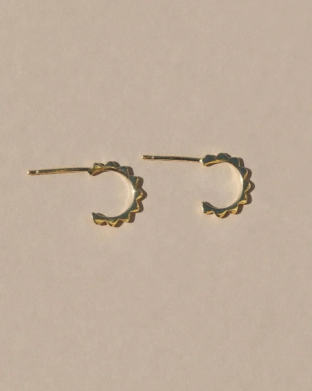 Engraved Gold Ring León Earrings