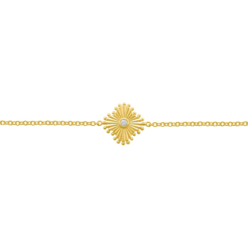 14K GOLD DIAMOND ATARA CLOVER BRACELET