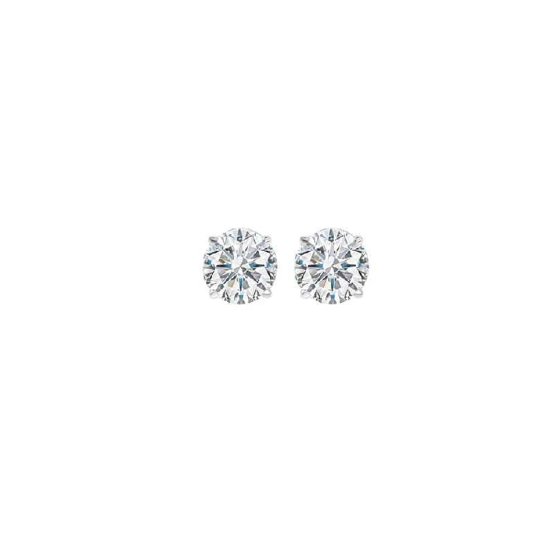 Handmade Gold Earrings 14Kt White Gold Diamond 1/5Ctw Earring