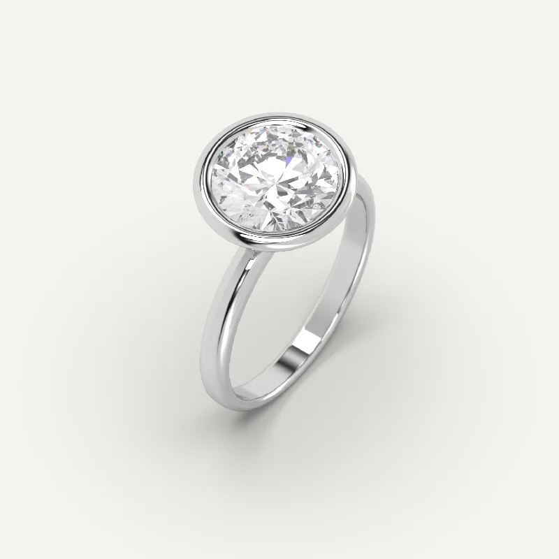 Multi-Stone Necklace 3 carat Round Cut Diamond Ring