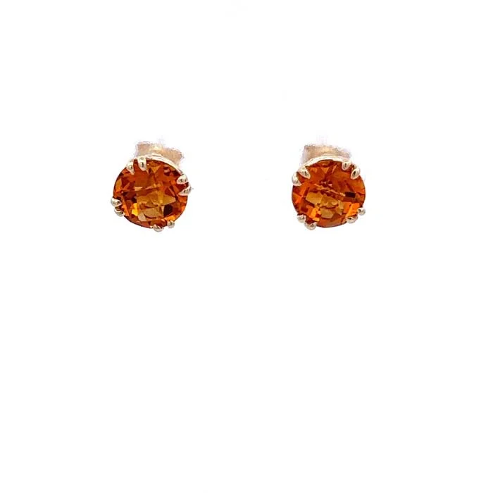 Pearl Drop Earrings Mountz Collection Citrine Stud Earrings in 14K Yellow Gold