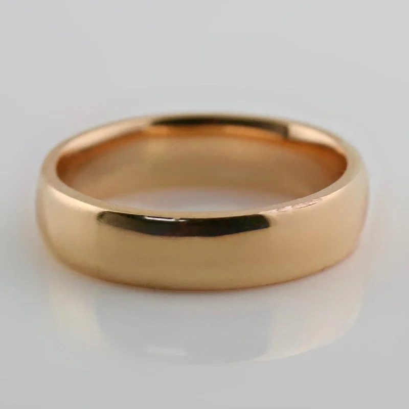 6mm Men's Wedding Band 14K Rose Gold