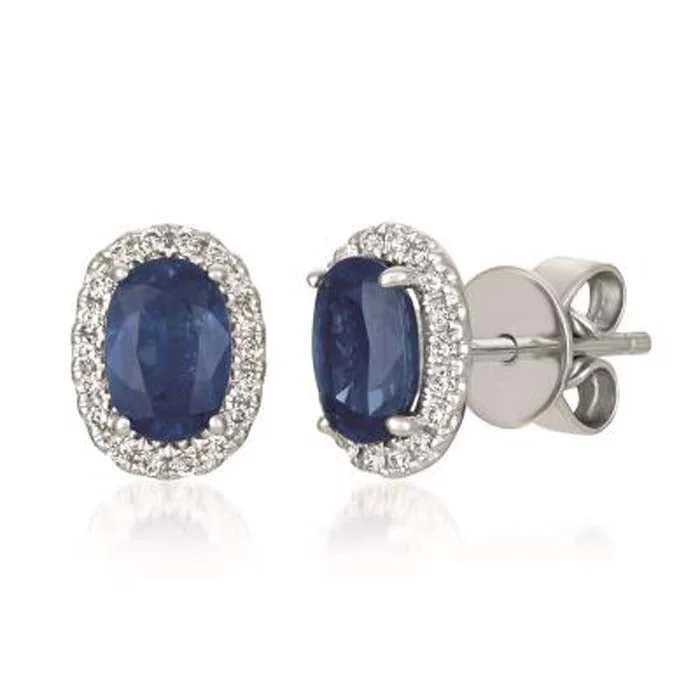 Ruby Statement Ring Le Vian Earrings featuring Blueberry Sapphire and Vanilla Diamonds in 14K Vanilla Gold