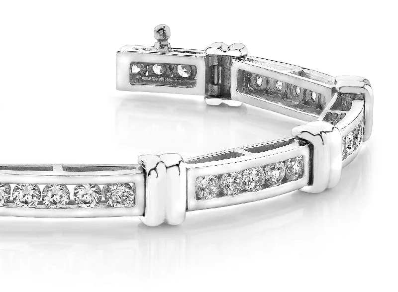 Channel Set Diamond Bracelet with 4.00 ct.(finished) 3mm