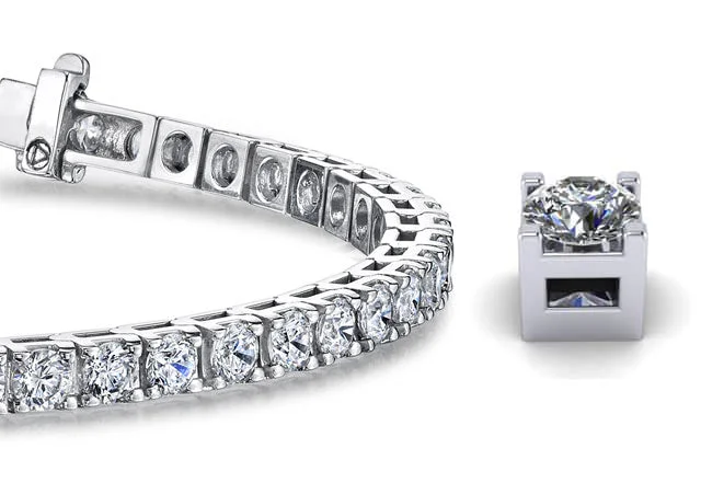 Classic 4 Prong Diamond Tennis Bracelet with 3.03 ct.(finished) 2.5mm