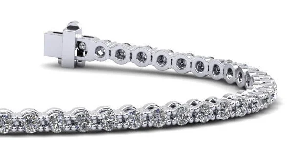 Classic Link Diamond  Tennis Bracelet with 6.02 ct.(finished) 3.6mm