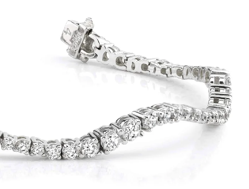 Classic Wave Journey Bracelet In Diamond with 3.07 ct.(finished)