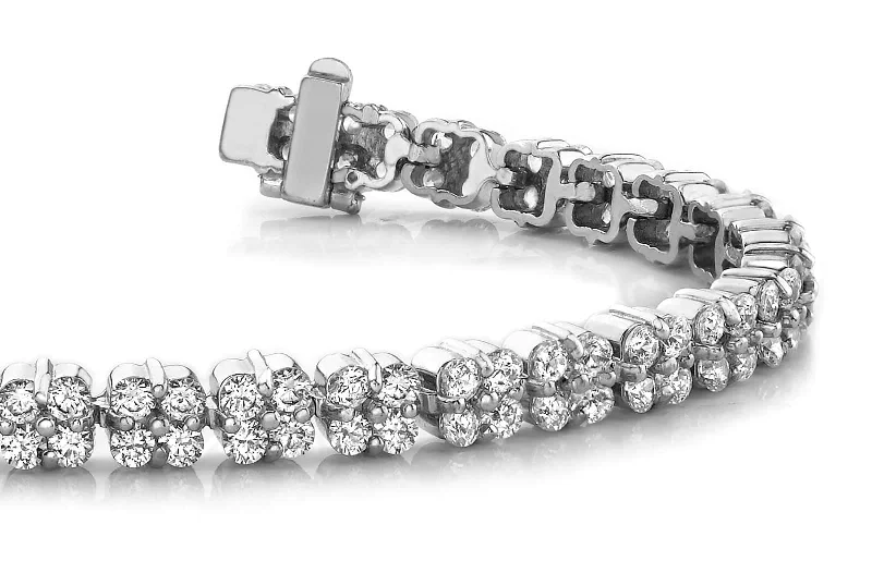 Diamond Squares Diamond Bracelet with 9.98 ct.(finished) 2.8mm