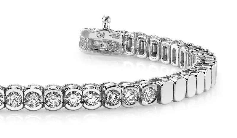 Diamond Tears Diamond Bracelet with 3.85 ct.(finished) 4.5mm