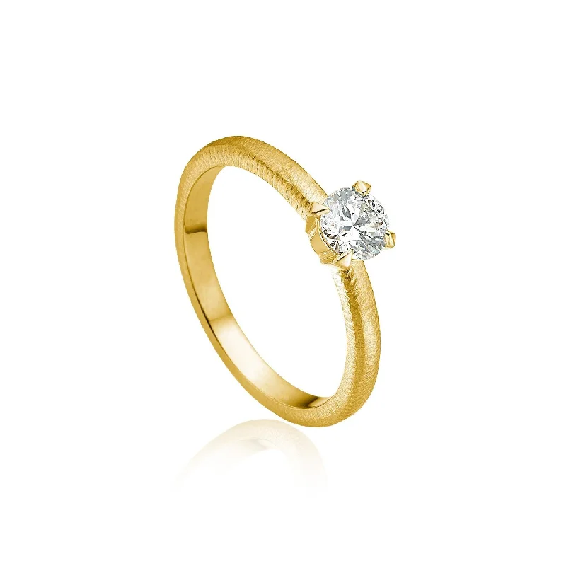 Lumina 18K Gold Ring w. Diamond 0.50 ct