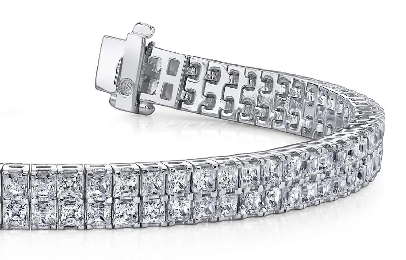 Endless Dreams Princess Cut Tennis Diamond Bracelet with 8.40 ct.(finished) 1.9mm