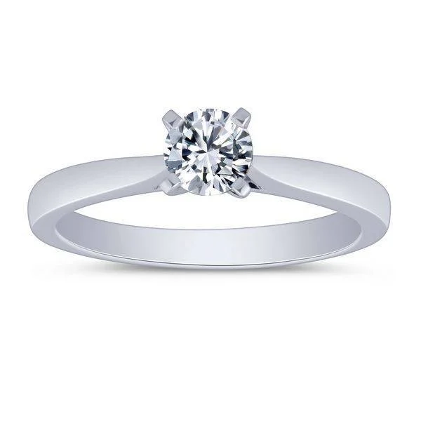 14K WHITE GOLD 0.50 CTW DIAMOND Solitaire Ring