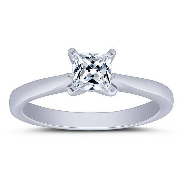 14K WHITE GOLD 0.75 CTW DIAMOND Solitaire Ring