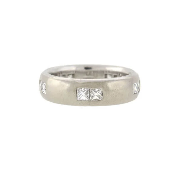 Estate 18kt French Cut Diamond Wide Band Ring 1.00ctw