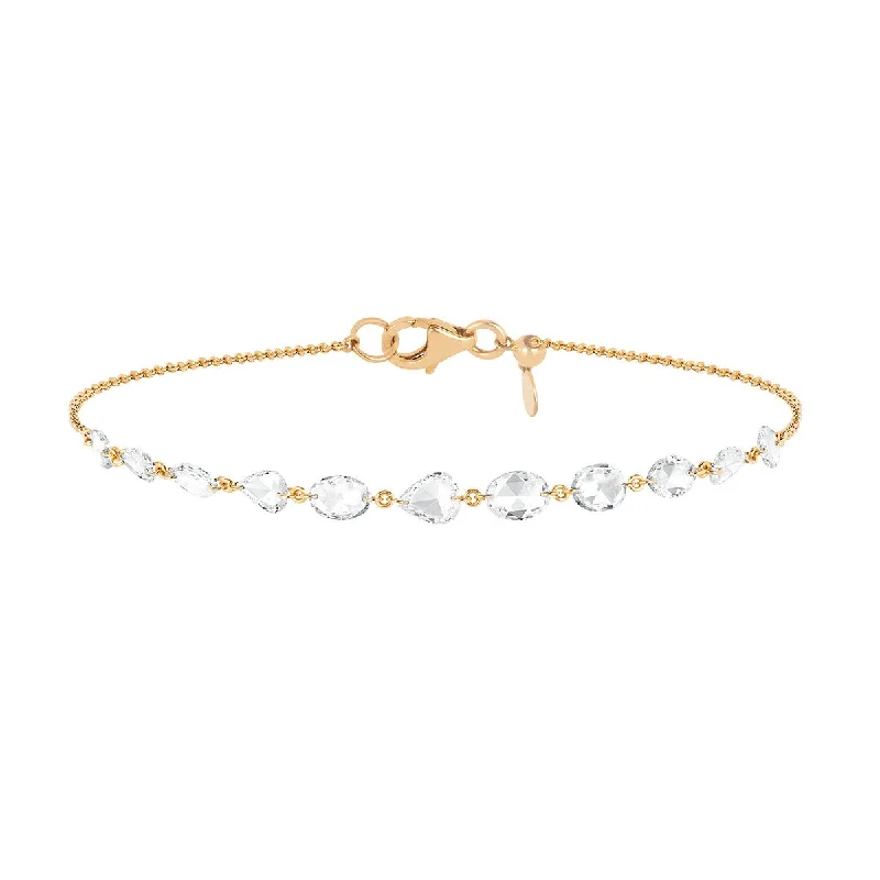 Eau de Rose Cut Multi Shape Diamond Bracelet