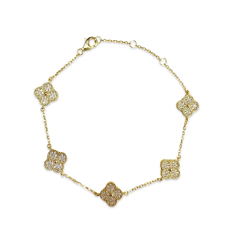 Flora Mini Pave Station Bracelet