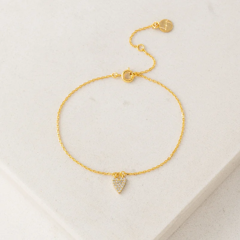 Flutter Heart Bracelet Gold