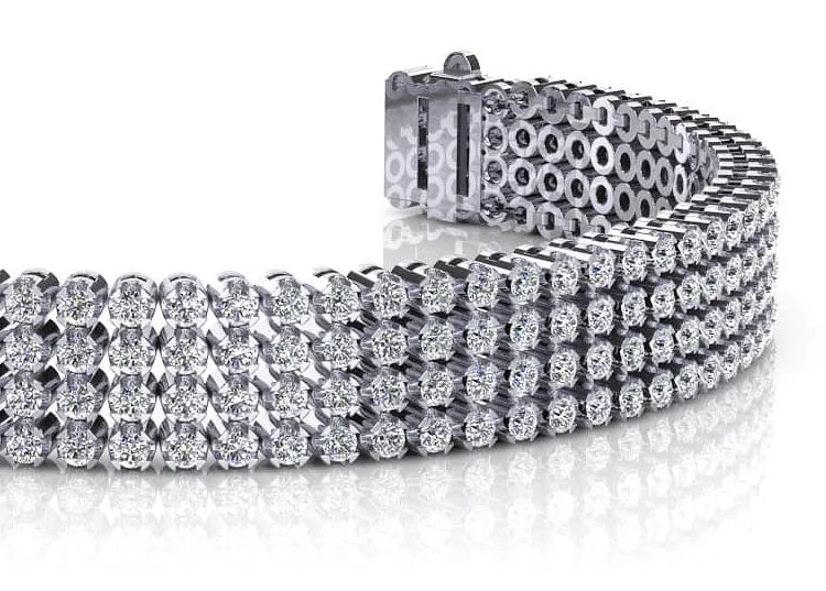 Four Row Diamond Bracelet with 8.82 ct.(finished) 2.0mm