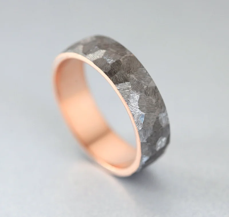 Evan Hammered Wedding Band