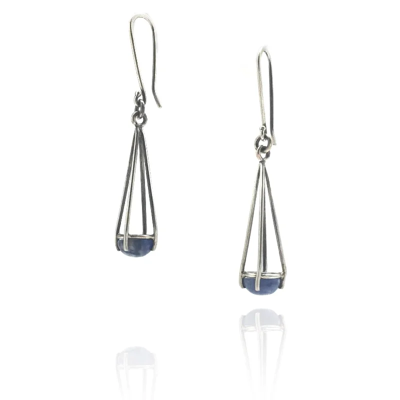 Dainty Minimalist Jewelry Kyanite Jet Drops