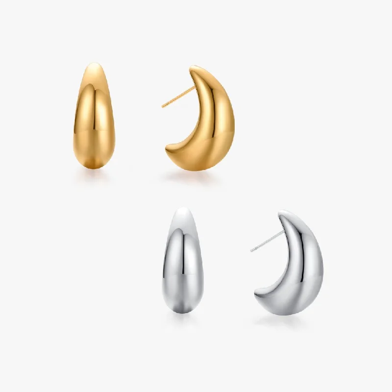 Moon Hoop Earrings (Greek Inspired Collection)