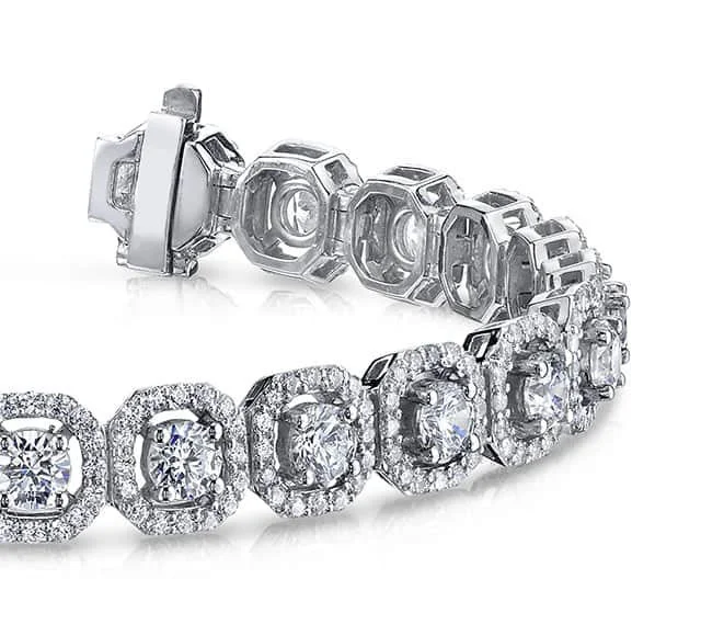 Octagon Red Carpet Diamond Bracelet with 6.80 ct.(finished) 1.1mm, 3.5mm