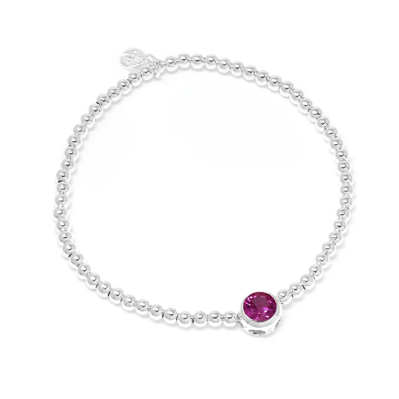 Sterling Silver October Birthstone Bracelet