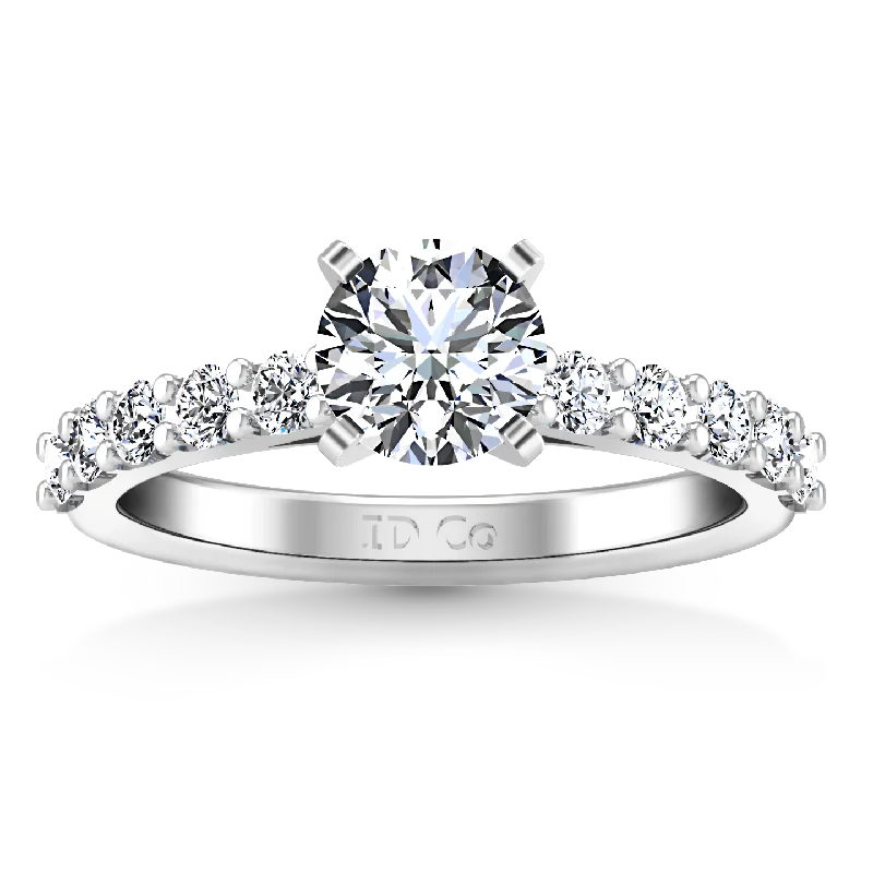 Pave Engagement Ring Cherish 14K White Gold