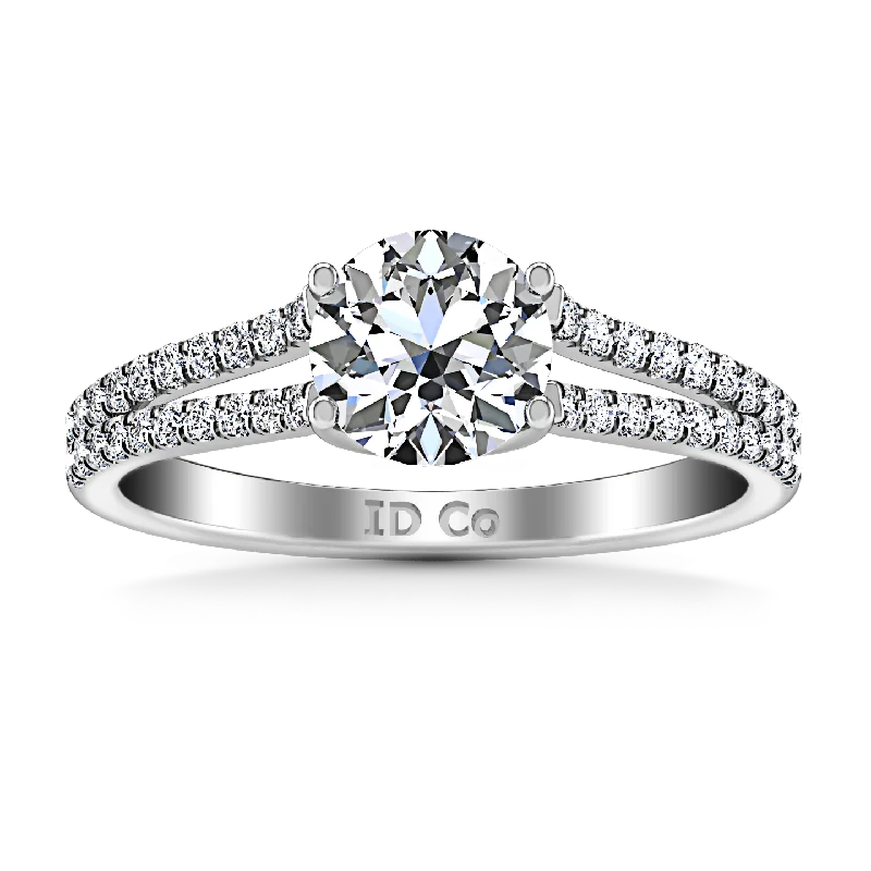 Pave Engagement Ring Dream 14K White Gold