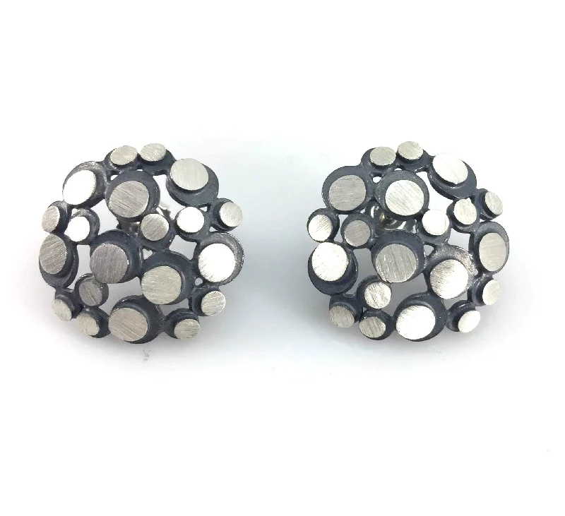 Crystal Stud Earrings Polka Dot Stud - Large