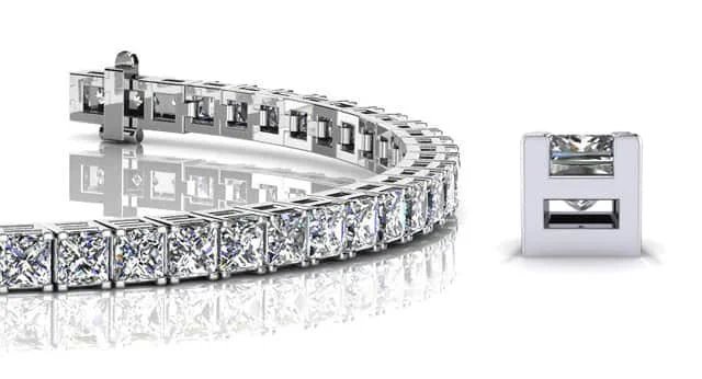 Princess Cut Dreams Bracelet Diamond  with 8.96 ct.(finished) 3.0mm