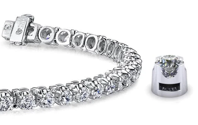 Prong Set Diamond Strand Diamond Tennis Bracelet with 5.94 ct.(finished) 3.5mm