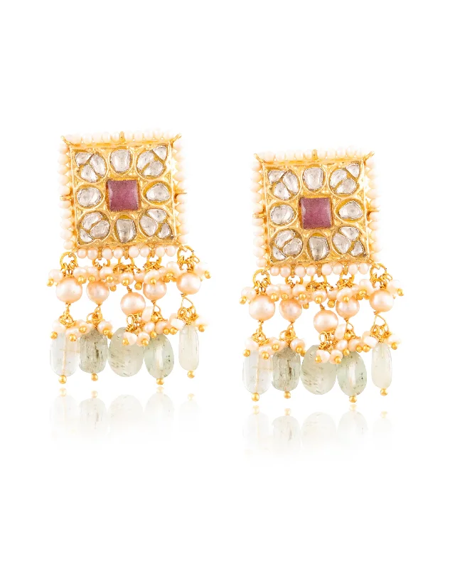 Emerald Cut Earrings Rashmi Polki Tops