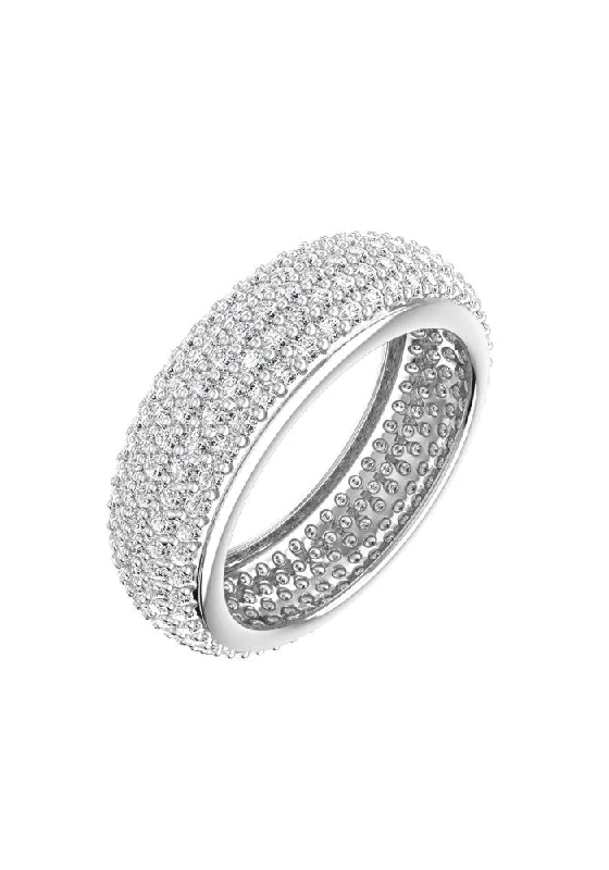 Grand Pave 18K Whitegold Ring w. Lab-Grown Diamond