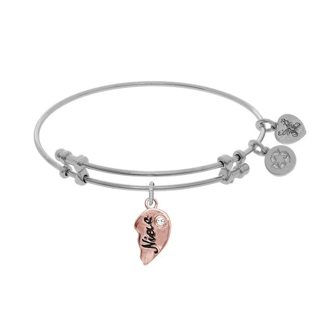 Rose-tone Base Metal Bangle Niece Bracelet