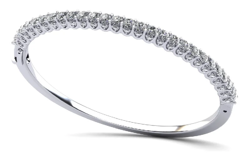 Sensational Sparkle Diamond Bangle Bracelet with 4.75 ct.(finished) 1.8mm, 3.3mm