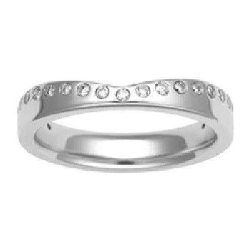 Shaped Wedding Ring - Gold Platinum Palladium - Unity-3107