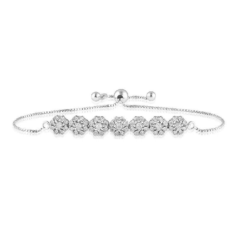 Silver 1/2 Carat Diamond Bracelet