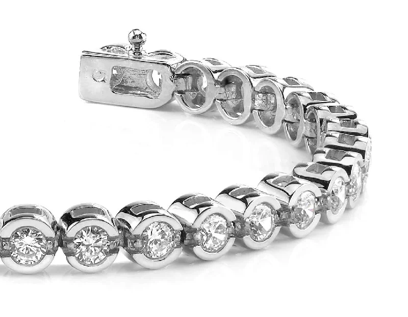 Smile Link Diamond  Tennis Bracelet with 6.08 ct.(finished) 3.7mm