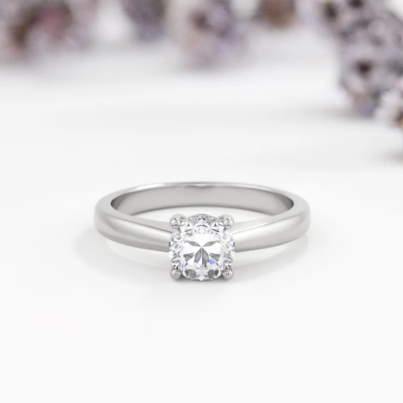 Round Solitaire Lab Diamond Engagement Ring