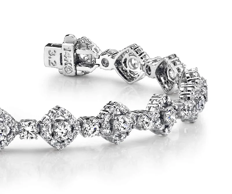 Square Link Diamond Bracelet with 7.50 ct.(finished) 1.5mm, 3.5mm